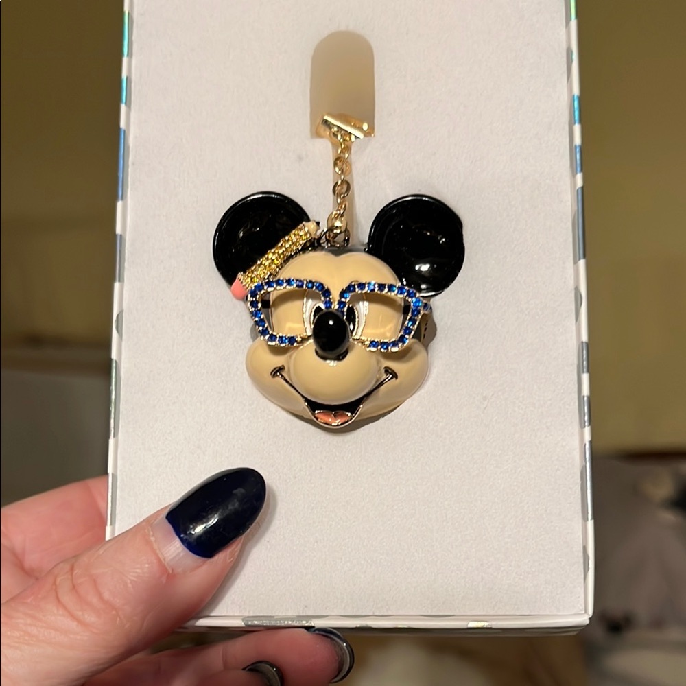 BaubleBar Black and Gold Rhinestone Jewelry Mickey Mouse Collection